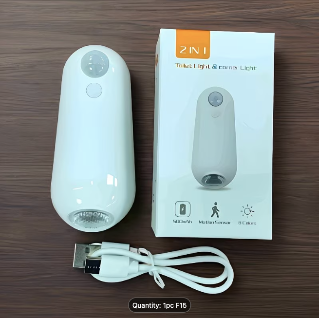 Motion Sensor Night Light — USB Rechargeable with 8 Colour Options