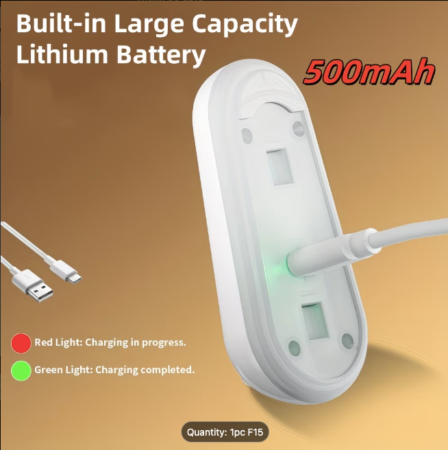 Motion Sensor Night Light — USB Rechargeable with 8 Colour Options