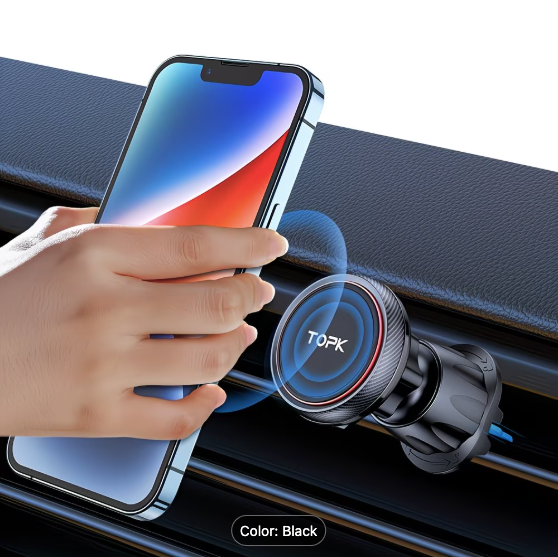 TOPK Magnetic Car Phone Mount — N52 Super Strong Air Vent Holder