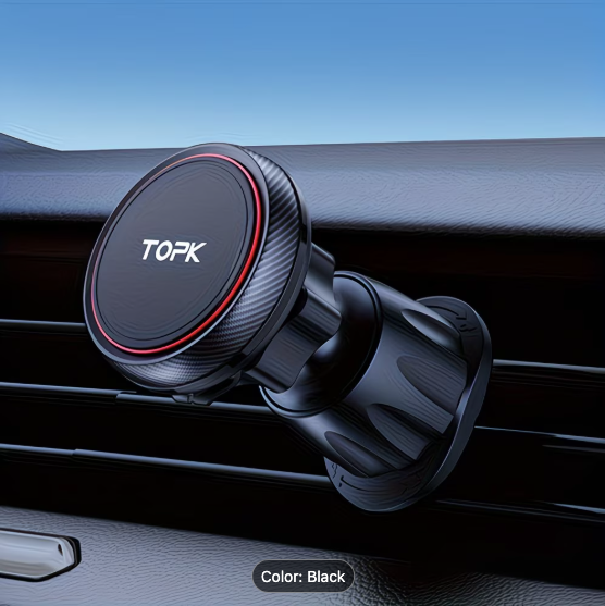 TOPK Magnetic Car Phone Mount — N52 Super Strong Air Vent Holder