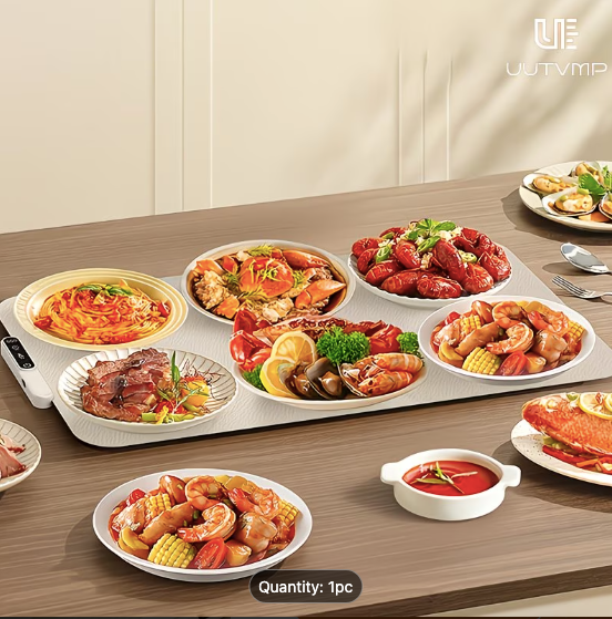 Electric Food Warming Tray — Foldable with 6 Temperature Settings