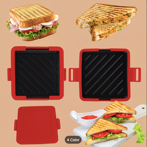 Microwave Sandwich Toaster — Makes Perfect Toasted Sandwiches & Waffles