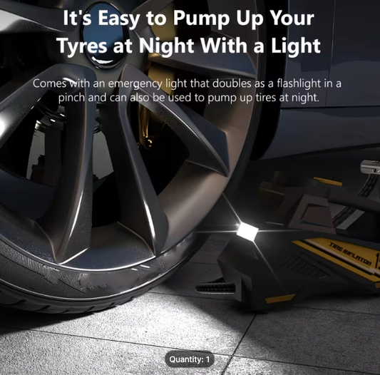 Carsun Digital Tyre Inflator — Portable 12V Air Compressor with LED Light