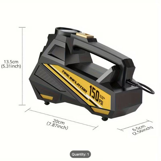 Carsun Digital Tyre Inflator — Portable 12V Air Compressor with LED Light