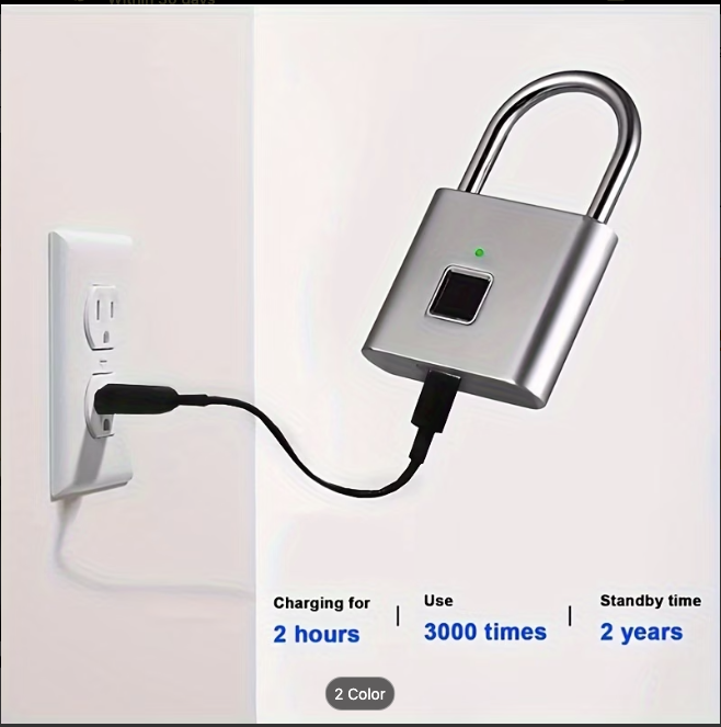 Mini Smart Fingerprint Padlock — Keyless USB Rechargeable Security Lock