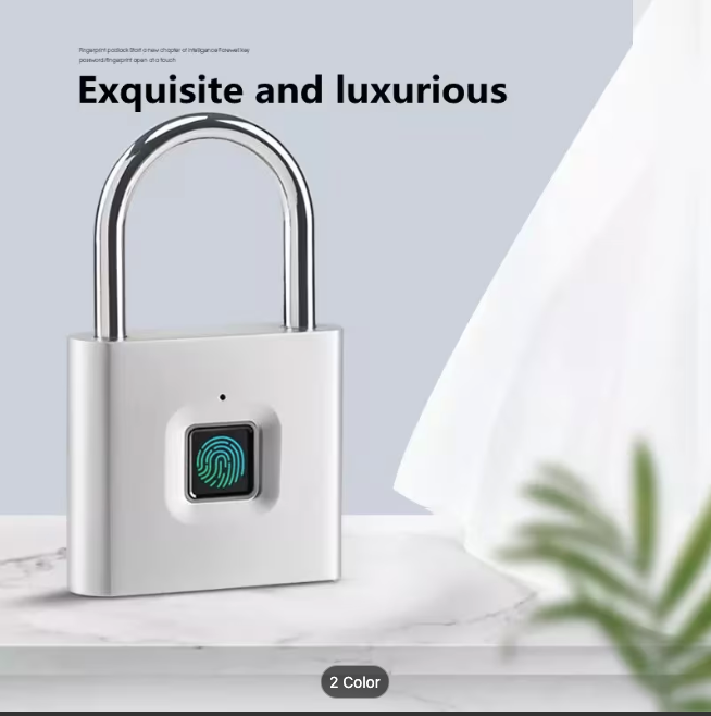Mini Smart Fingerprint Padlock — Keyless USB Rechargeable Security Lock