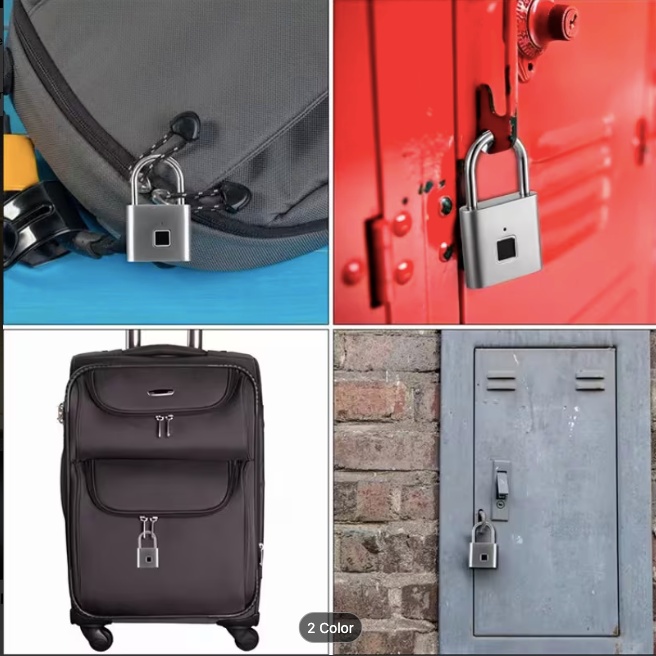 Mini Smart Fingerprint Padlock — Keyless USB Rechargeable Security Lock